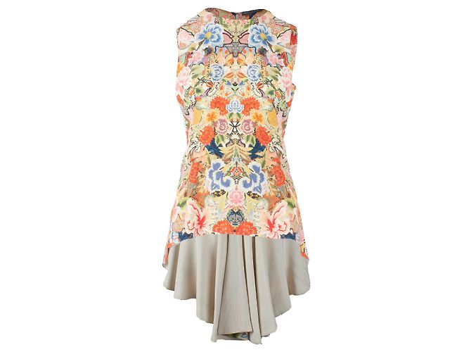 Top peplum floreale caleidoscopio Alexander McQueen - anni '10 Multicolore
