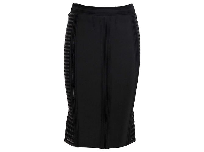 Elastischer Midi-Rock von Roberto Cavalli mit gefütterten Details - '10s Schwarz