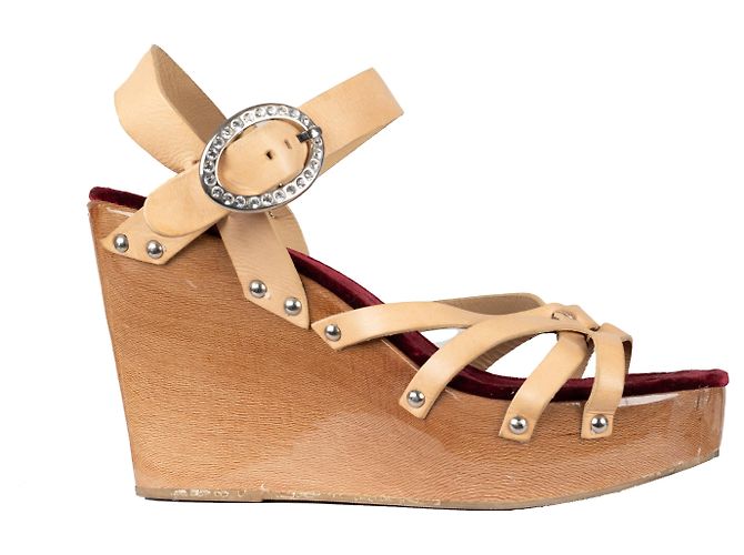 Saltos anabela com tiras Dolce & Gabbana - '10s Multicor