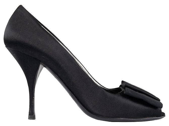 Bow Prada Peeptoe-Pumps - 10er Jahre Schwarz