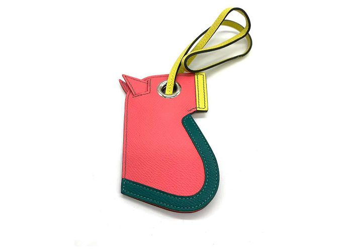 Hermès Chaveiro de couro Hermes Rosa