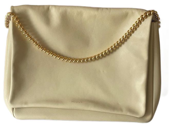 Autre Marque Bolso de hombro Neous de cuero crema Crudo