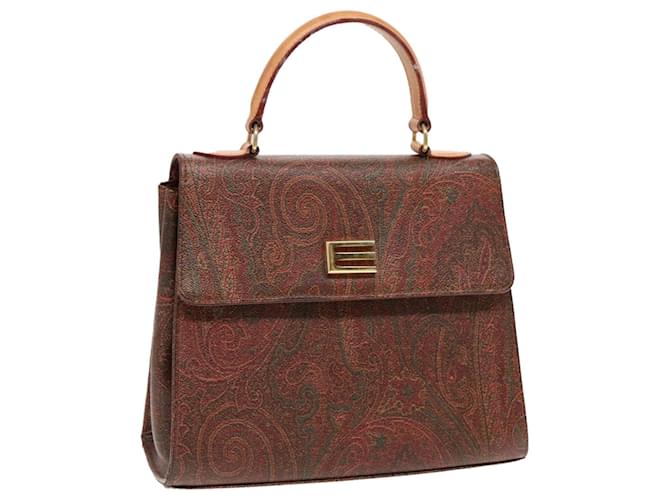 ETRO Paisley Hand Bag Leather Brown Auth am6904 ref.1677249 - Joli  