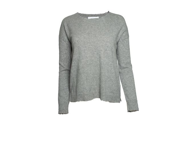 Zadig & Voltaire, grauer Strickpullover aus Kaschmir