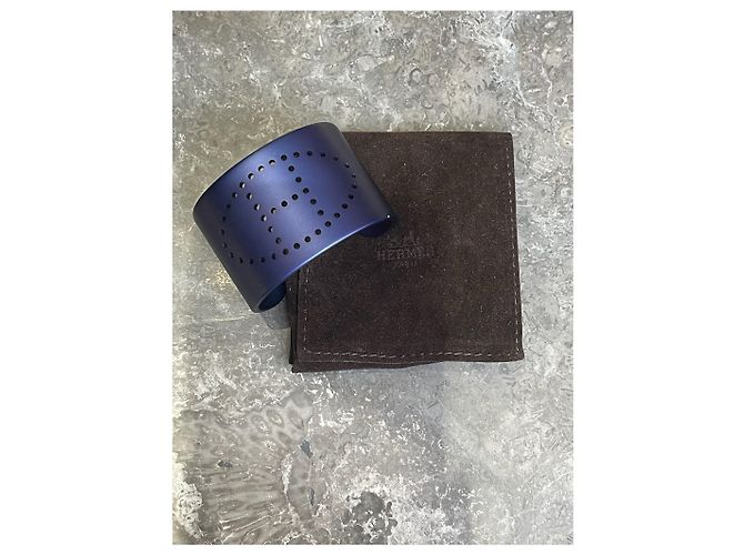 Evelyne Hermès Pulseiras HERMES T. metal Azul