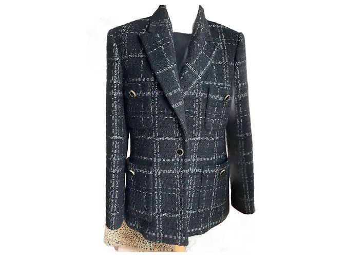 Sandro Blazer Black Hazelnut