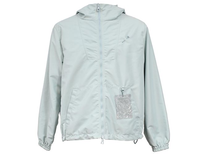 Reversible Windbreaker Monogram Louis Vuitton aus hellblauem Nylon