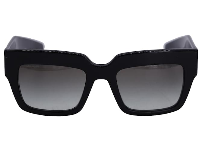 Prada Havana Cat Eye Sunglasses SPR28P in Black Resin