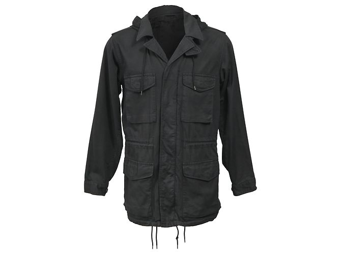 Chaqueta de campo con capucha edición limitada Marc Jacobs 2001-2011 con bolsillos en algodón negro
