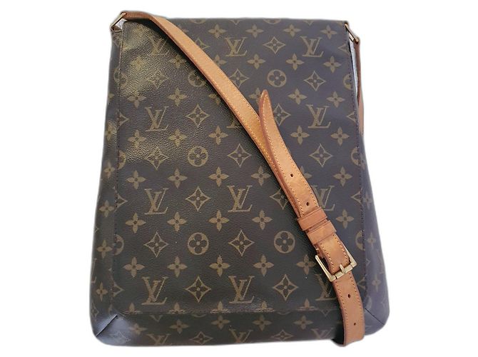 Borsa a spalla Louis Vuitton Salsa Monogram Canvas GM Marrone Cammello