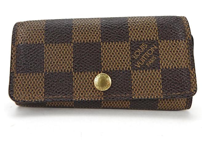 Louis Vuitton Damier Key Holder Multicles 4 N62631 Brown Cloth  ref.1679075