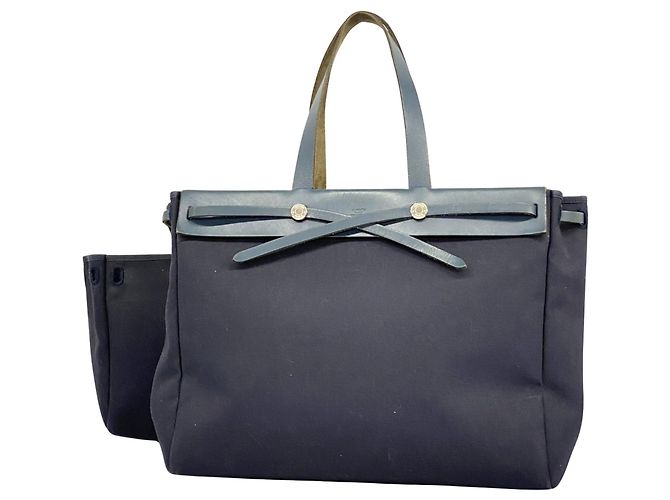 Hermès Herbag Navy blue