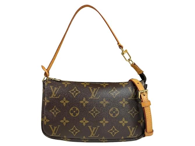 Pochette Accessoire Louis Vuitton Marrom Lona  ref.1680470