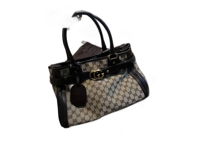 Bolsa tote Gucci de couro bege