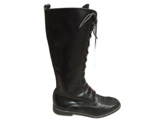 Botas Vic Matié de cuero negro