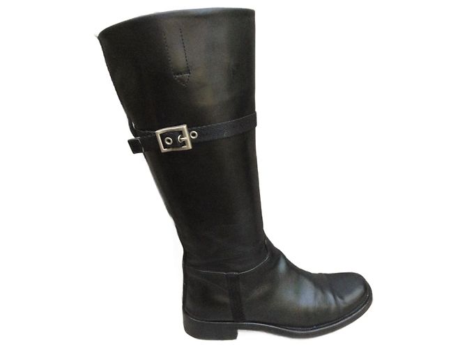 Prada Black Leather Boots