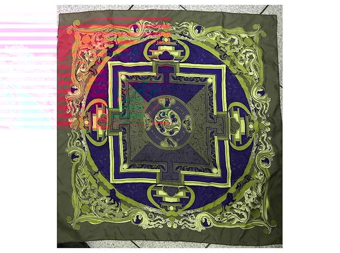 Hermès Solar animals Red Multiple colors Silk  ref.1682150