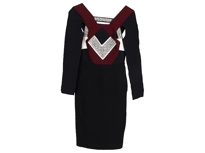 Roland Mouret 2015 Knee Length Dress in Black Polyester  ref.1682175