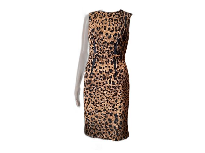 Roberto Cavalli Kleid aus Baumwolle Braun