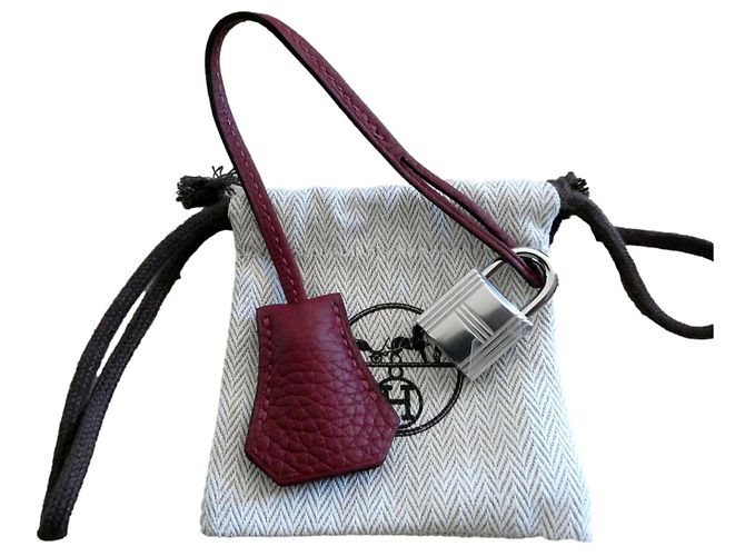 bell, pull tab and new hermès padlock for hermès bag box dustbag Red
