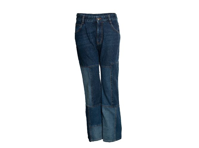 Chloé, jeans de patchwork en azul 