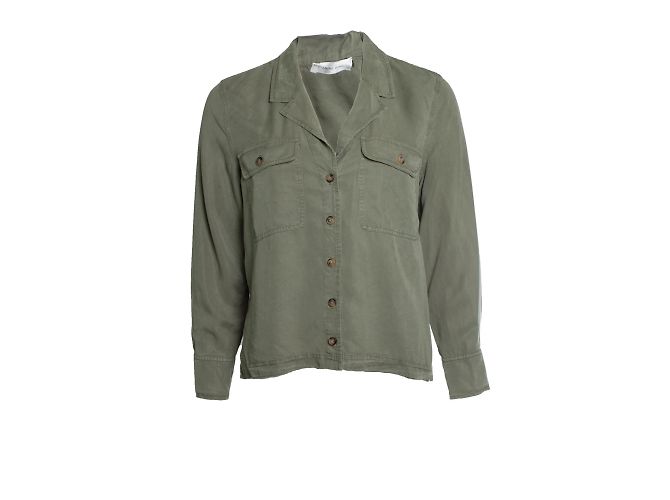 Anine Bing, camicia verde con tasche