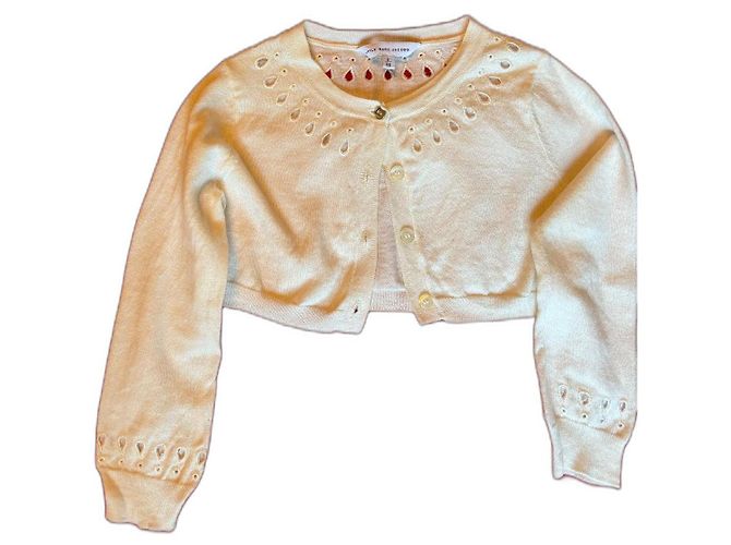 Little Marc Jacobs Weste Creme Baumwolle 2 Jahre Aus weiß
