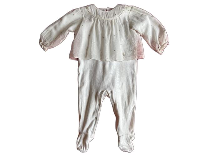 Baby Dior One piece Jacket White Cotton ref.1685681 - Joli Closet
