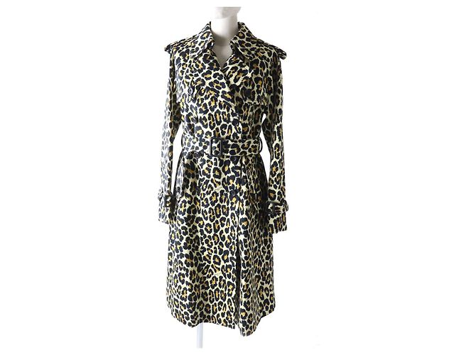 MARC JACOBS Women's Leopard Trench Coat XS