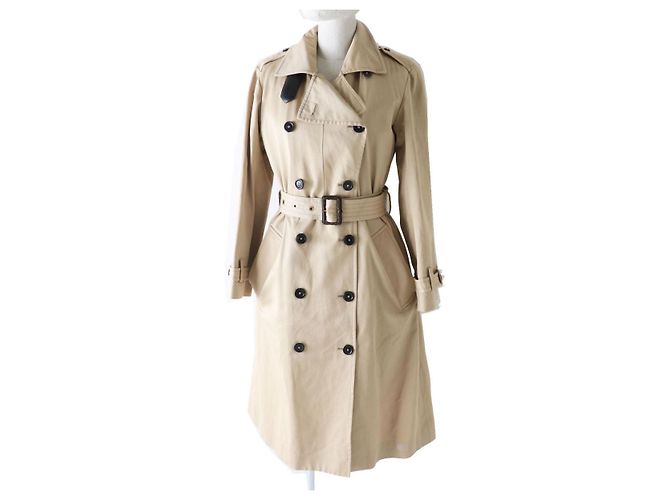 Trench Coat de Algodão Louis Vuitton Bege
