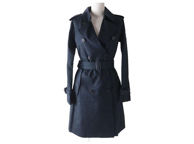 Abrigo Mackintosh de algodón Azul marino