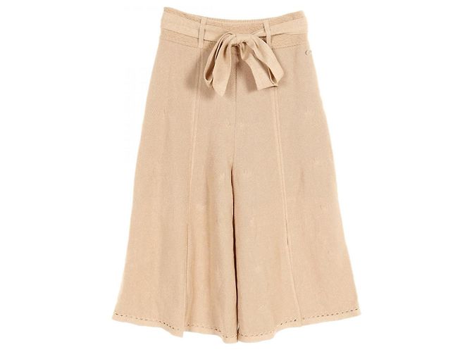 Chanel Strick-Viskose-Hosen Braun