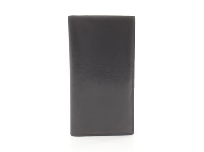 Valextra Bi-fold Long Wallet in Black Leather  ref.1693131
