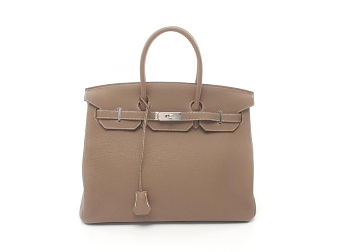 Hermès Hermes Birkin 35 Handbag Brown Taupe Leather  ref.1693289