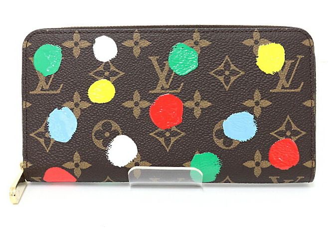 Louis Vuitton Yayoi Kusama Zippy Wallet Brown Multiple colors