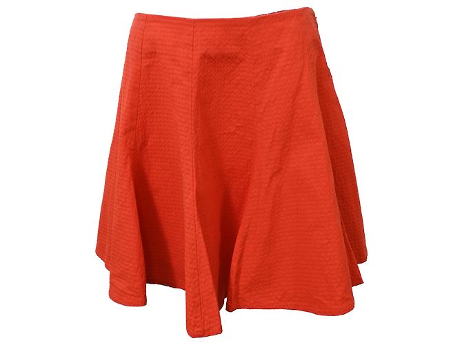 Saia mini cheia texturizada Kenzo Paris em viscose vermelha Vermelho