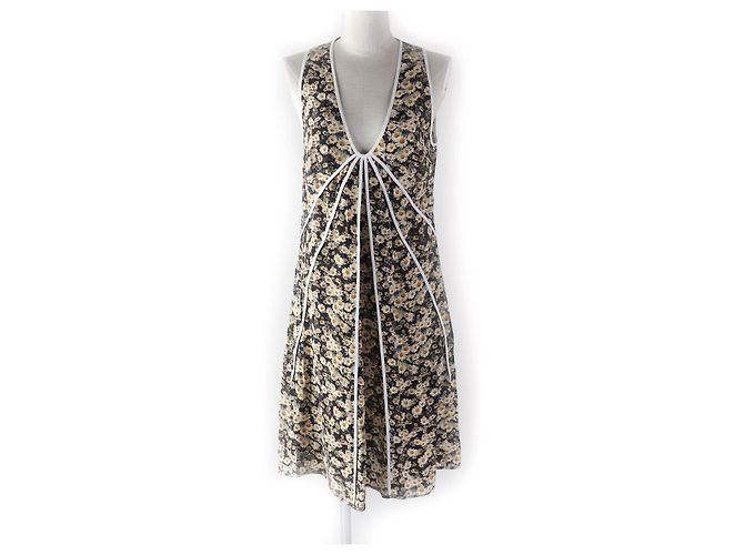 Autre Marque Vestido sin mangas de seda floral Stella McCartney Multicolor