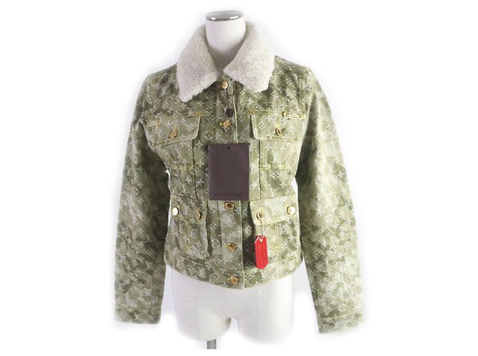 Louis Vuitton Takashi Murakami Jeansjacke Khaki