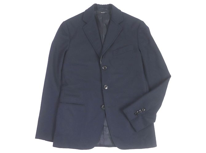 Hermès Hermes Wool Blazer with Leather Lining Navy 44 Navy blue