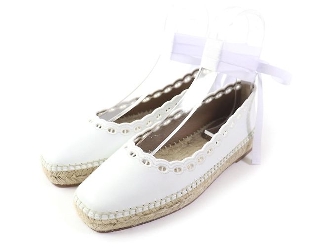 Hermès Guapa Chaine d'Ancre Espadrilles Weiß