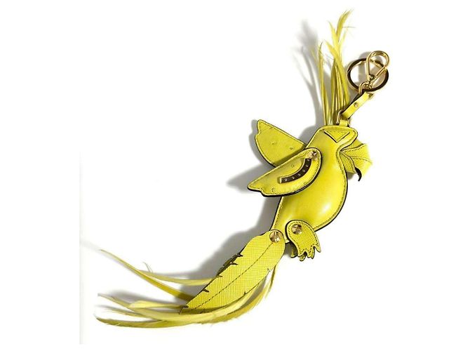 Charm de bolsa de chave de couro Prada