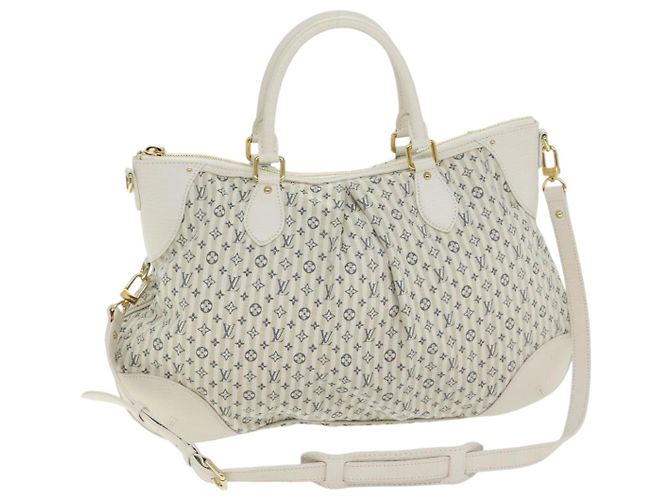 LOUIS VUITTON Monogram Mini Lin Croisette Marina GM Borsa 2way M95492 Auth 92003 Blu