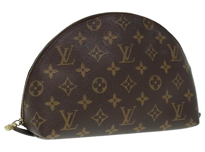 LOUIS VUITTON Monogram Trousse Demi Ronde Cosmetic Pouch M47520 LV Auth 89926 Cloth  ref.1700329