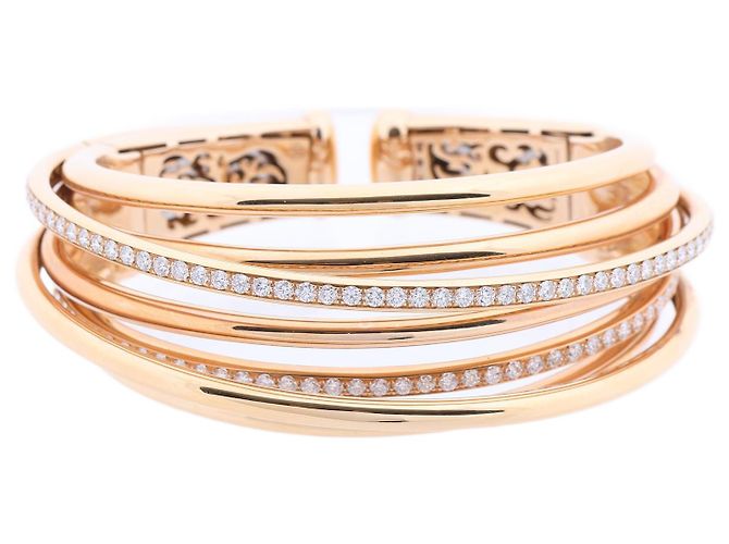 Bracciale De Grisogono Allegra in oro rosa con diamanti D'oro