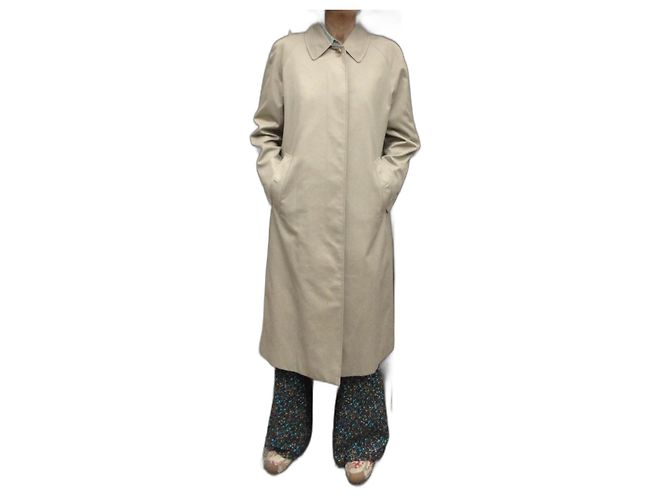 Abrigo impermeable Burberry de gabardina de algodón beige