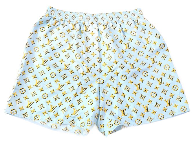 Shorts de seda Monogram Louis Vuitton para mulheres