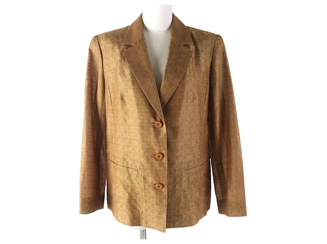 Autre Marque LEONARD FASHION Logo Button Jacket Brown  ref.1701414