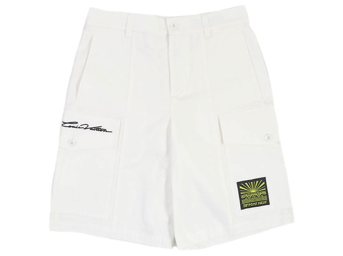 Bermuda cargo de algodão Louis Vuitton branco 46