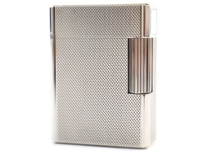 MCM Dupont Line 1 Short Roller Gas Lighter Silver