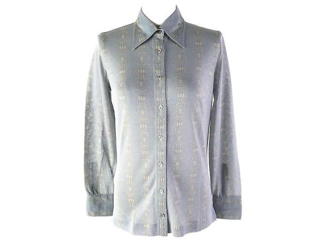 Céline Camisa sintética com padrão de corrente Celine